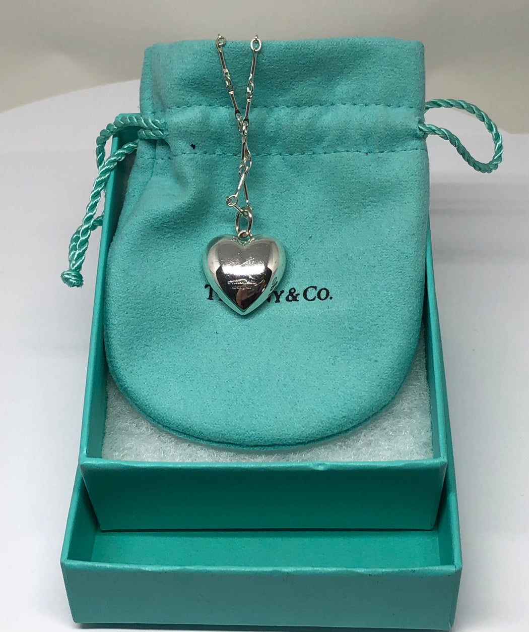 tiffany puffed heart pendant