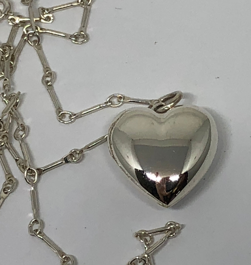 tiffany puffed heart pendant