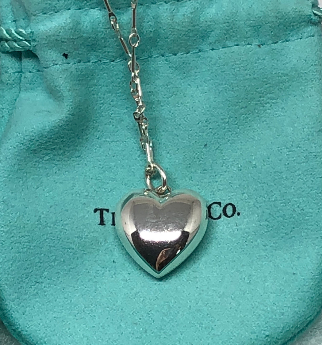 tiffany puffed heart pendant