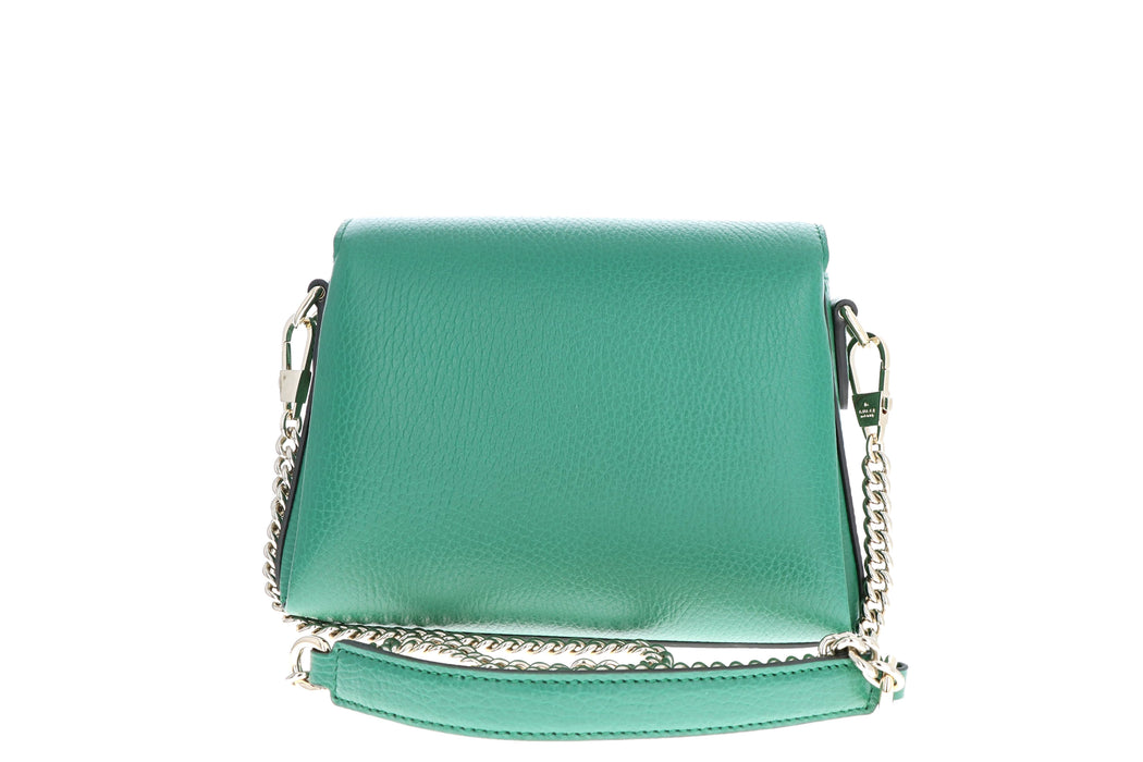 Gucci Dollar Calfskin Interlocking G Small Green Crossbody — Queen May