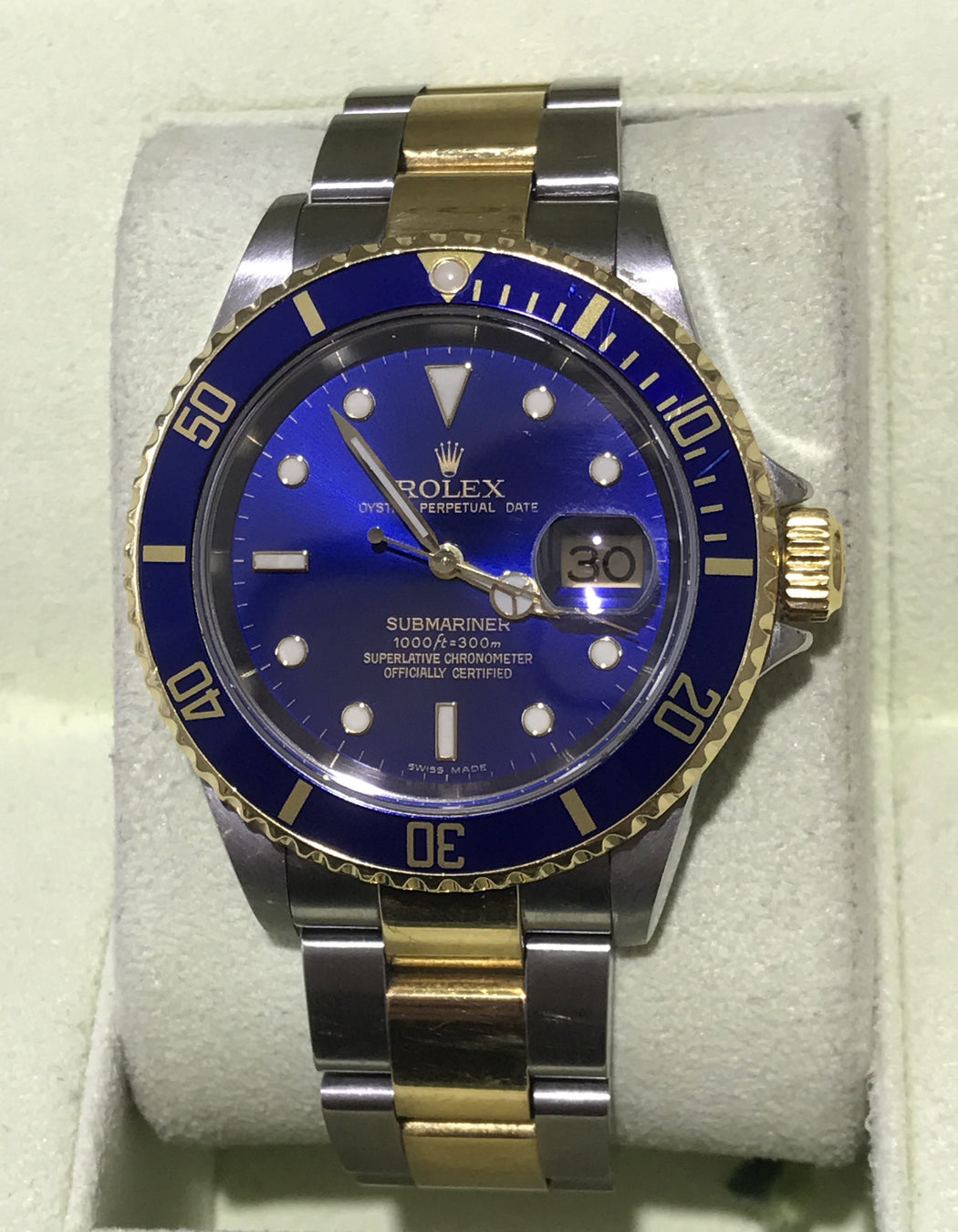 Rolex Submariner Two Tone Blue Face 