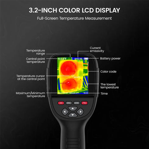 3.2-inch color screen display thermal imaging camera
