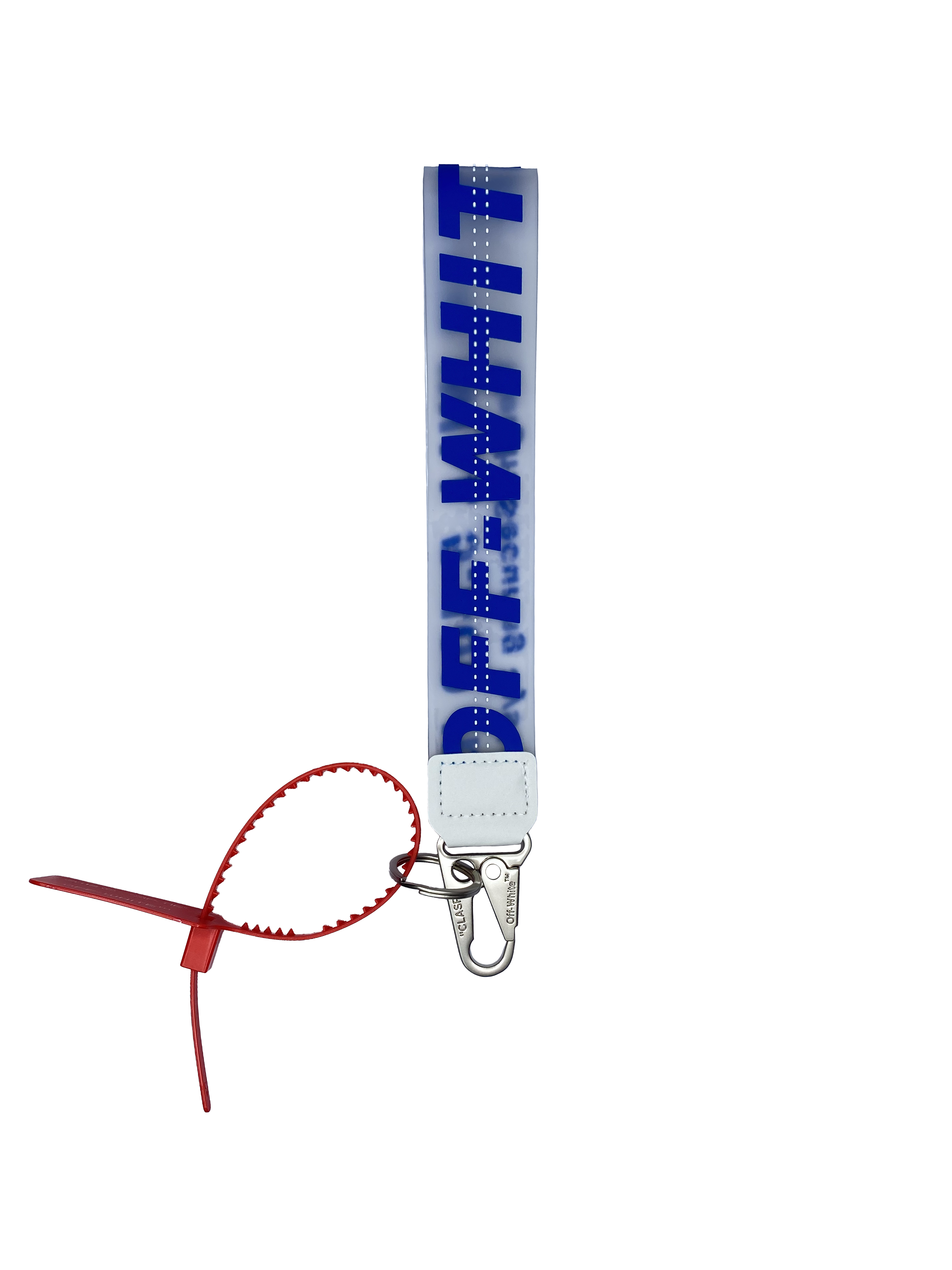 off white lanyard blue