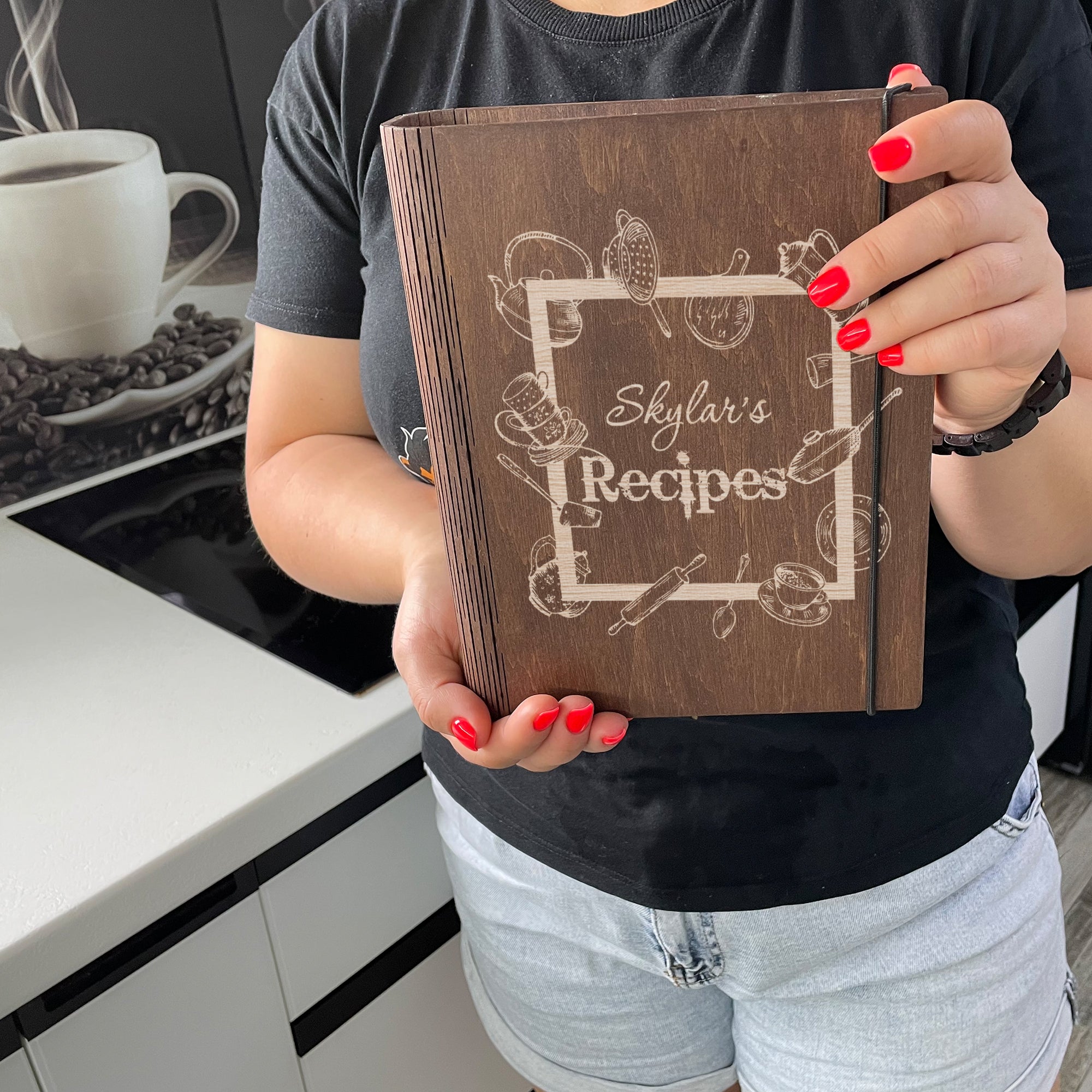 Personalized Recipe Book Free custom engraving – skinwoodukraine