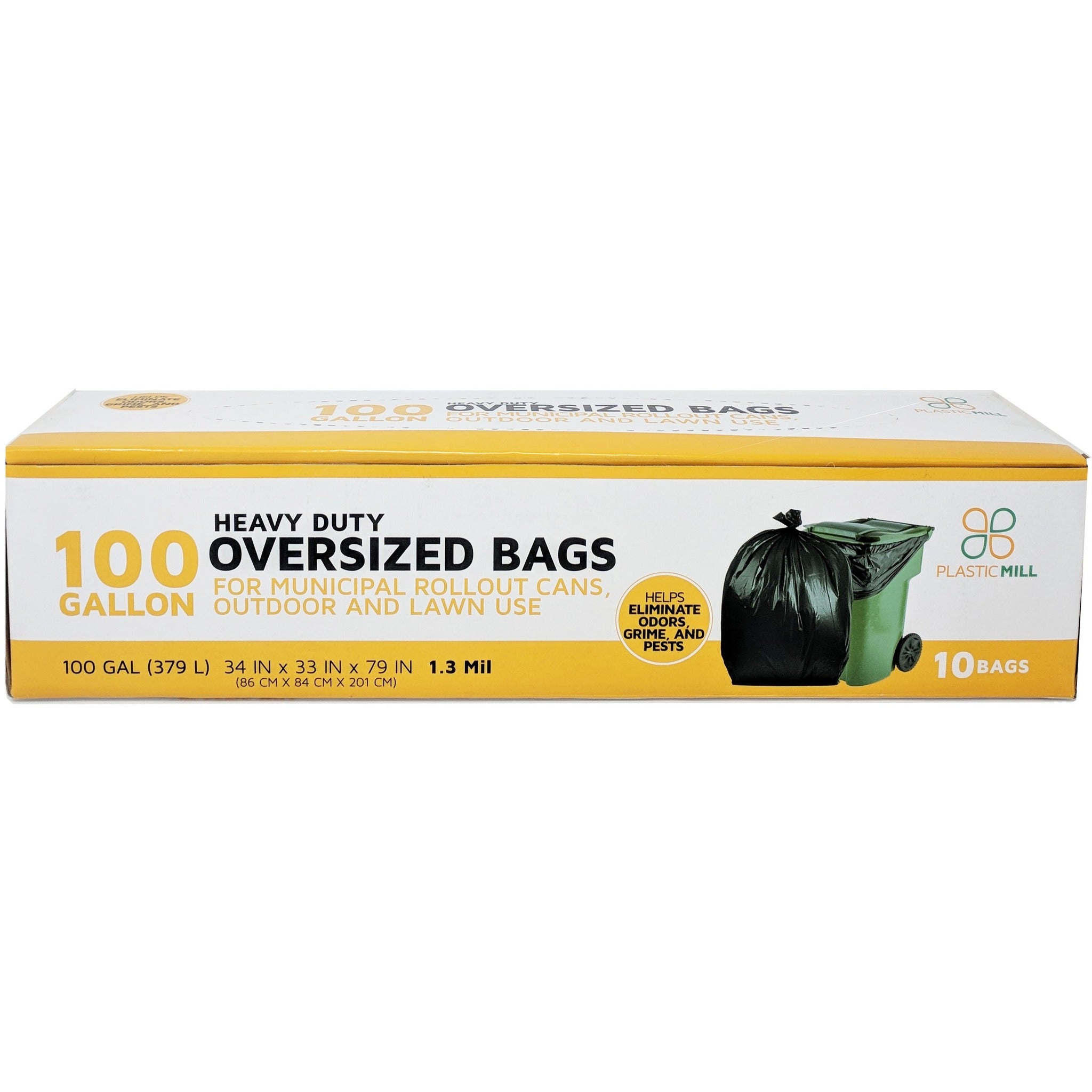 FREE SHIPPING! 10 Gallon Garbage Bags 10 Gallon Trash Bags 10 GAL Can  Liners 24 x 33 6 Micron Black