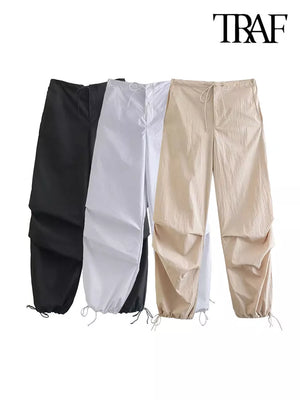 Women Fashion Side Pockets Pleats Knee Jogging Pants - NutraGo Blend        