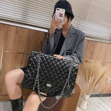 Kylethomasw Brand designer handbags  new Korean version of large-capacity rhombic chain shoulder bag fashion all-match messenger bag