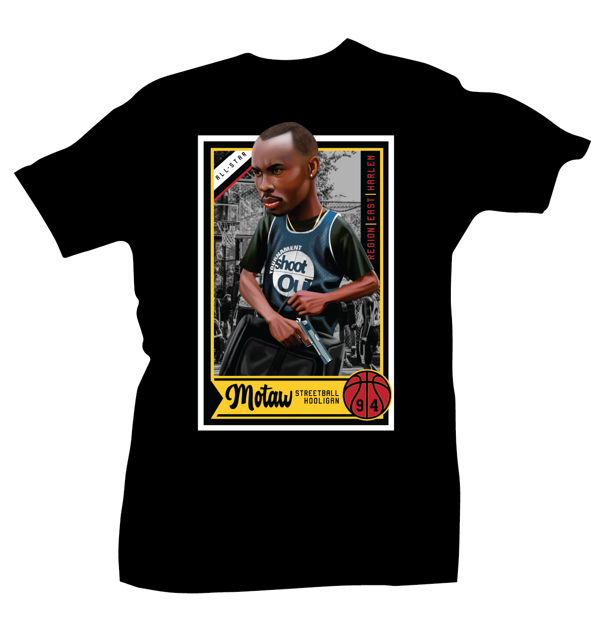 Motaw (Above the Rim) Black Tee – fpstudios.com