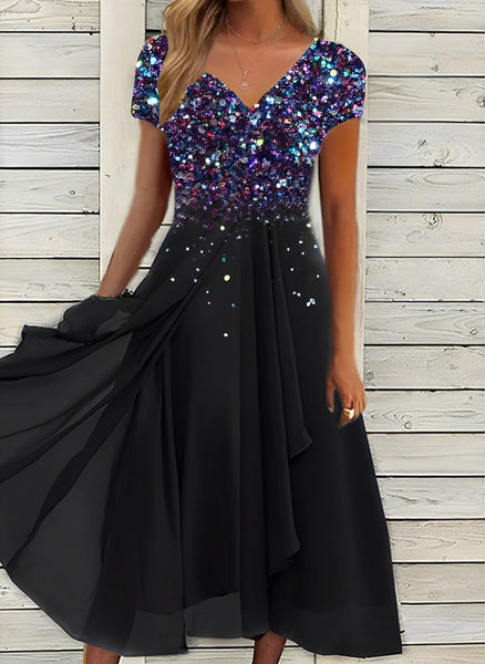 star sequin evening dress – sisfairy