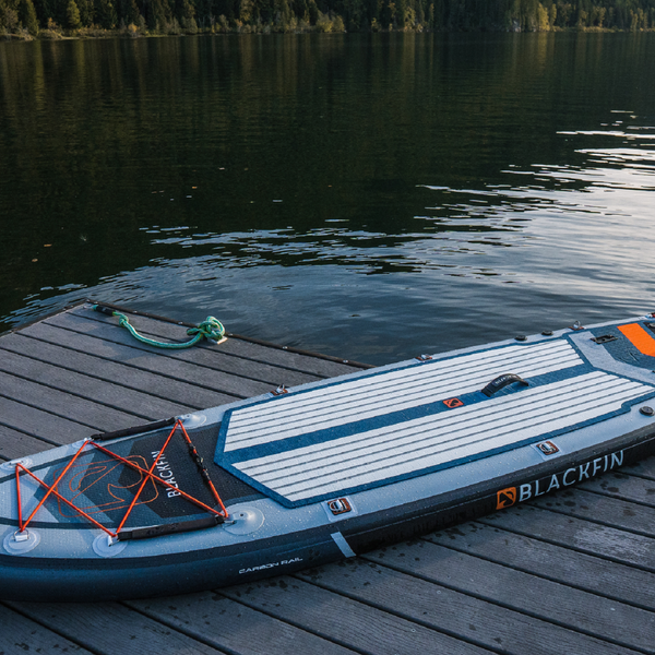 BLACKFIN standup paddle board on deck