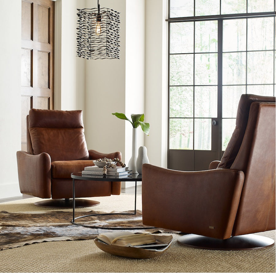 The Ontario recliner in brown leather
