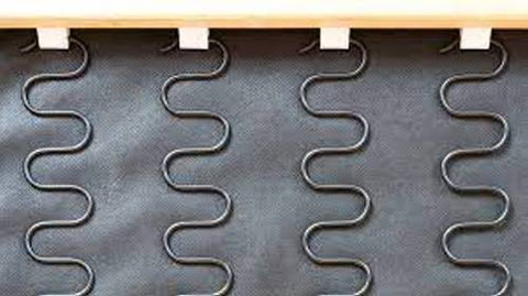 Sinuous springs in upholstery furniture