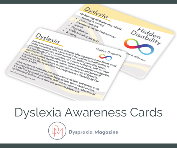 Dyslexia Awareness Cards