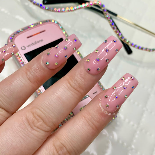 Nude Louis Vuitton Crystal Press On Nails - Nail & Bail - Best