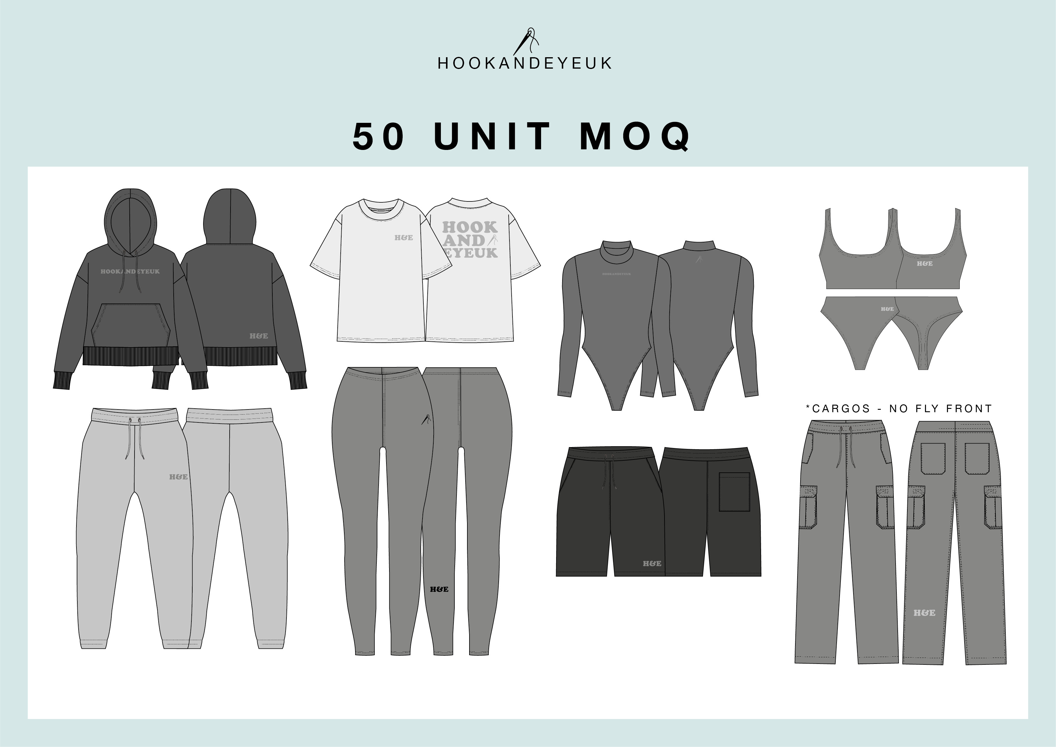 50 unit MOQ garments
