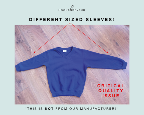 Sweatshirt with 2 different sized sleeves