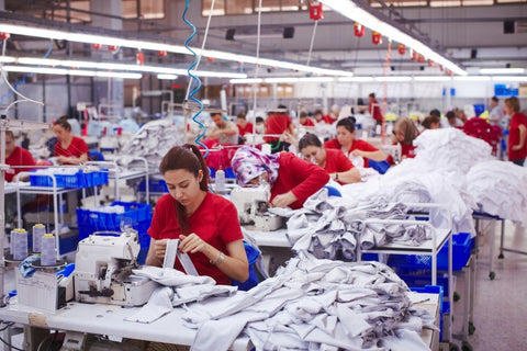 Seamstresses in a clothing factory