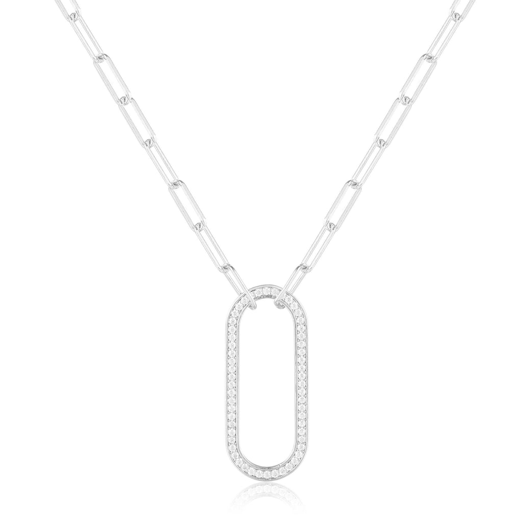 Moissanite Bar Necklace in 925 Sterling Silver