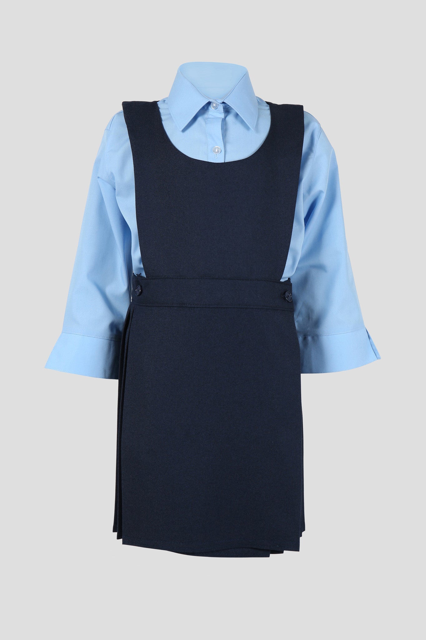 girls navy pinafore