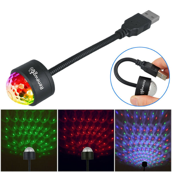 2-Pack USB Star Night Light Projector for Car, Bedroom, Interior Decor