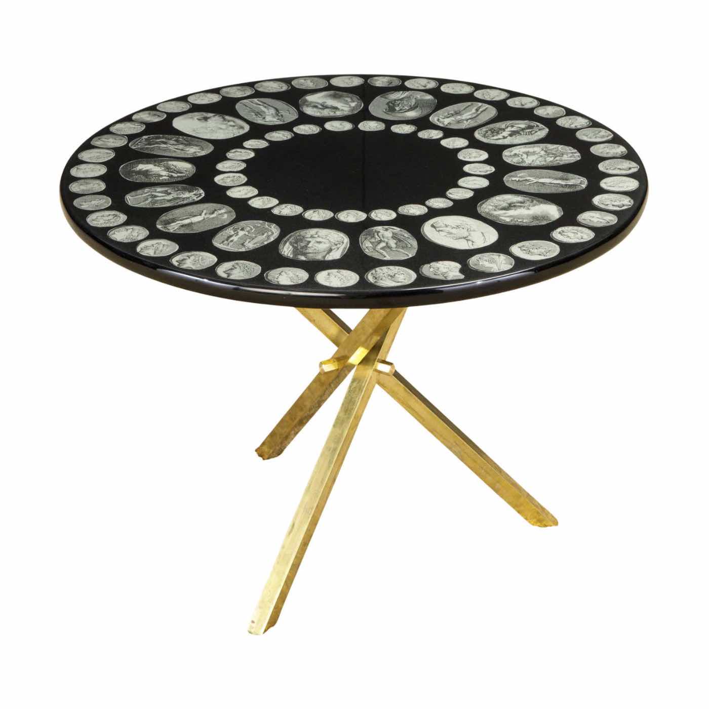 'Cammei' Silver Cameos Motif Side Table by Piero Fornasetti, Signed