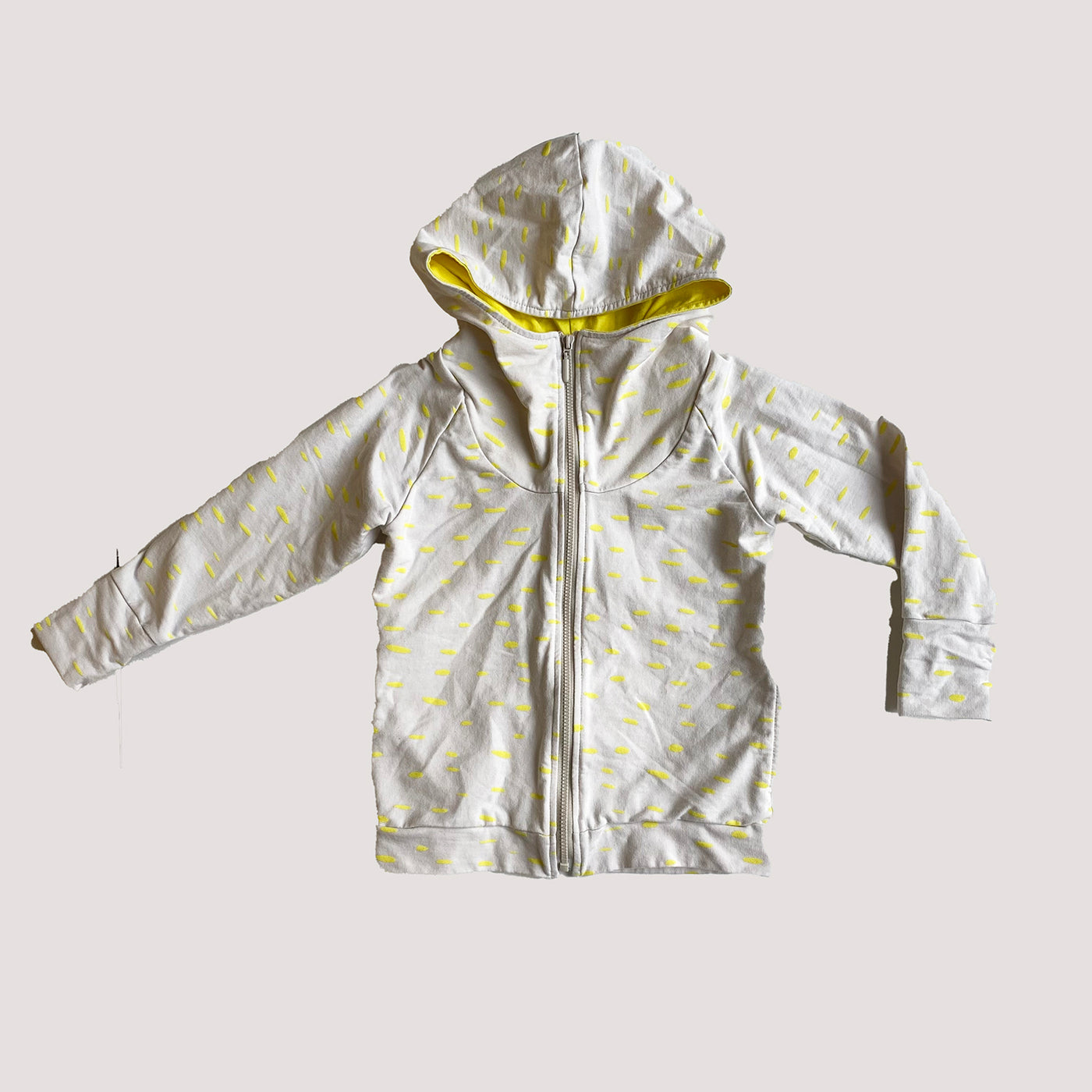 print sweat jacket, cream/yellow | 98/104cm