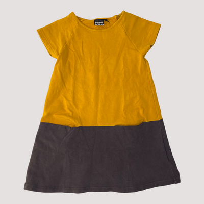 split dress, mustard/brown | 110/116cm