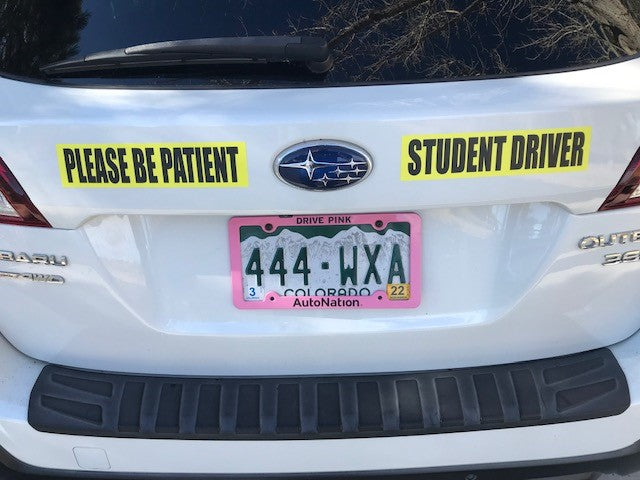 Please Be Patient Bumper Sticker Item #65 – Student Driver Products