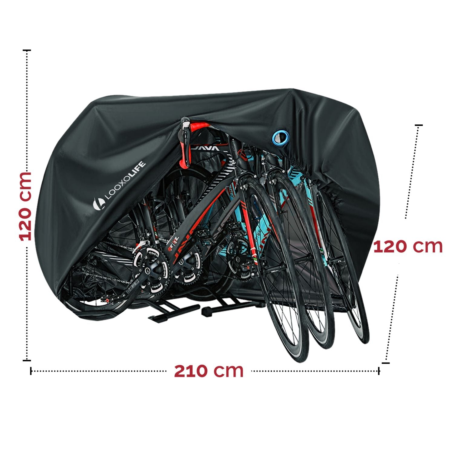 fietshoes voor 2 of 3 fietsen - 300D Oxford ULTRA – LOOXOLIFE