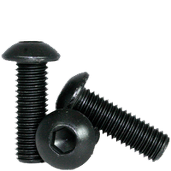 2-56 x 3/16 Button Socket Cap Screws - Black Oxide (25 Pack)