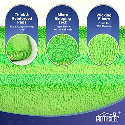 HOMEXCEL Microfiber Mop Pads Compatible with Bona Mop, 18-inch Reusabl ...