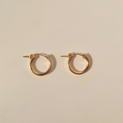 Silver hoop earrings, 15mm x 3mm. .6