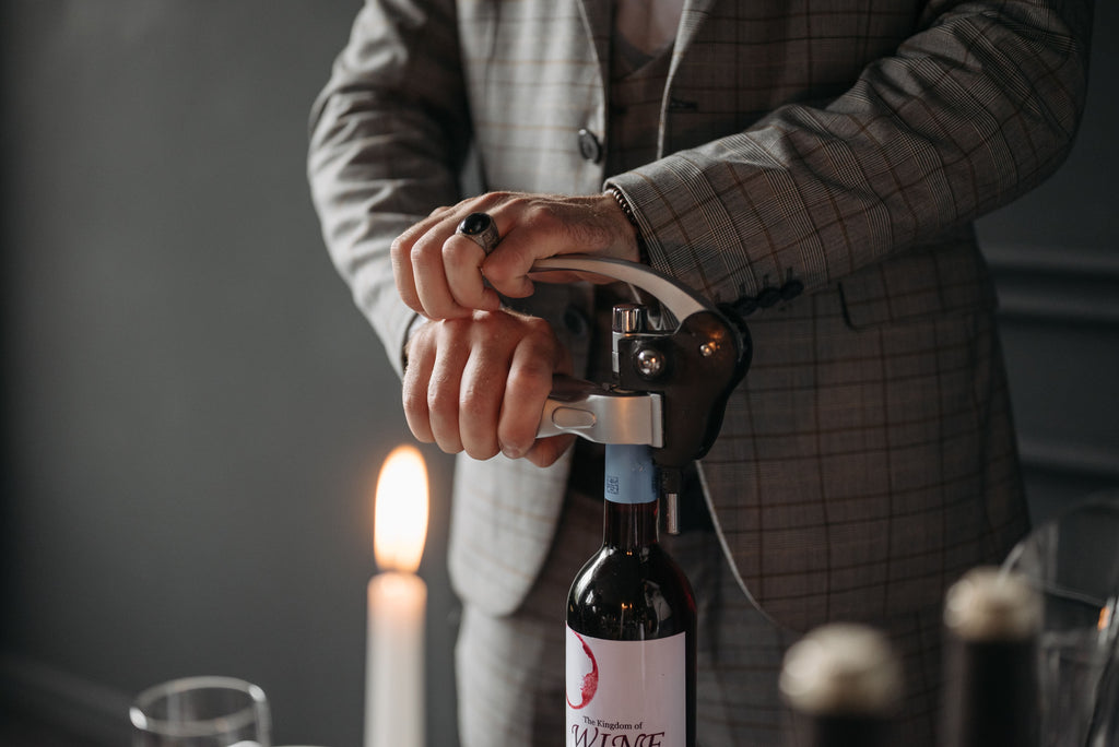 corkscrew stop drips thermometer all the utensils to offer to a wine lover