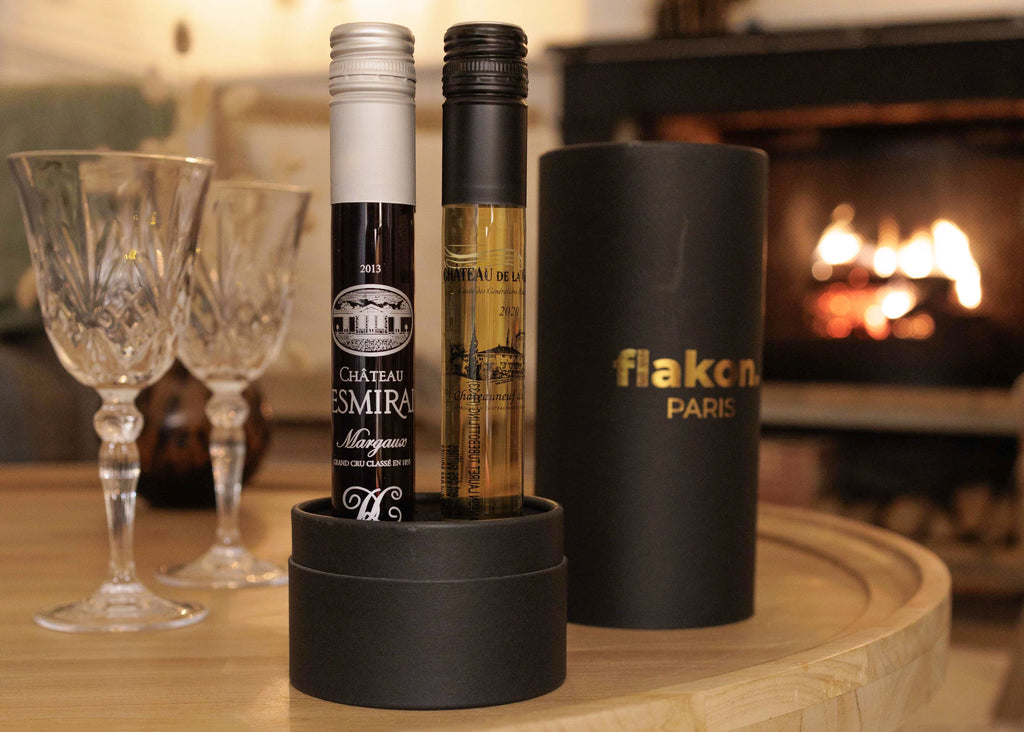 flakon box of wines in bottles to share between two original gift idea