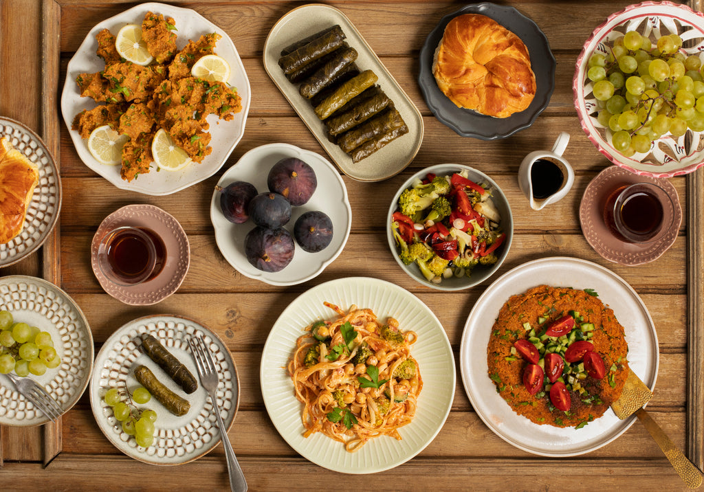 mezze-assortment-lebanese-hummus-lebneh-tabouleh-falafels