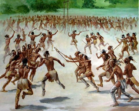 Early image of a lacrosse game