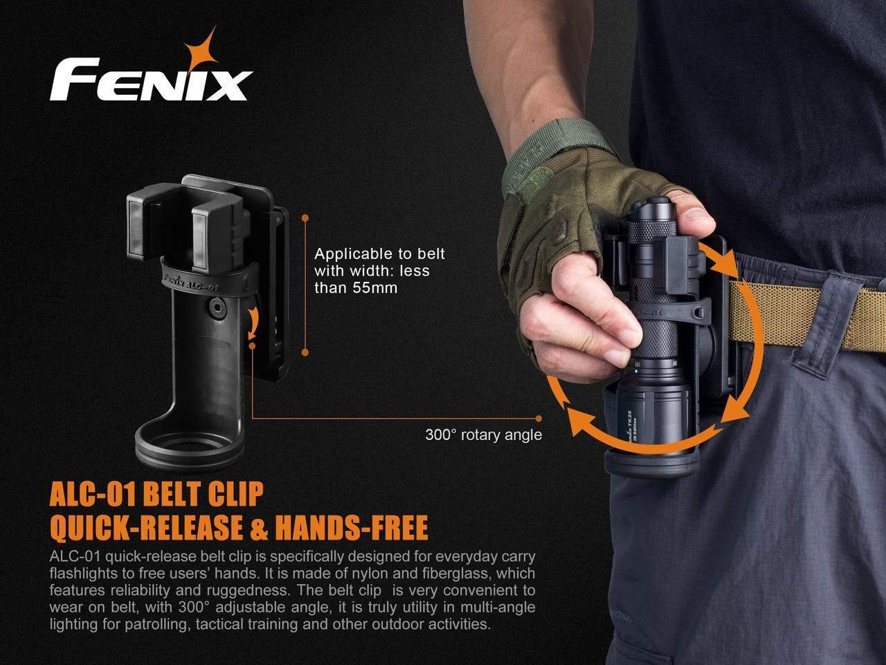 Fenix ALC-01 Quick Release Belt Clip usage