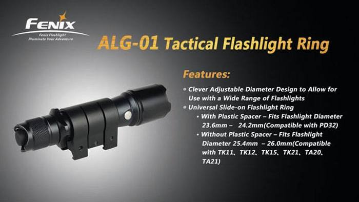 FENIX ALG01 Flashlight Tactical Ring Weapon-mount features 2