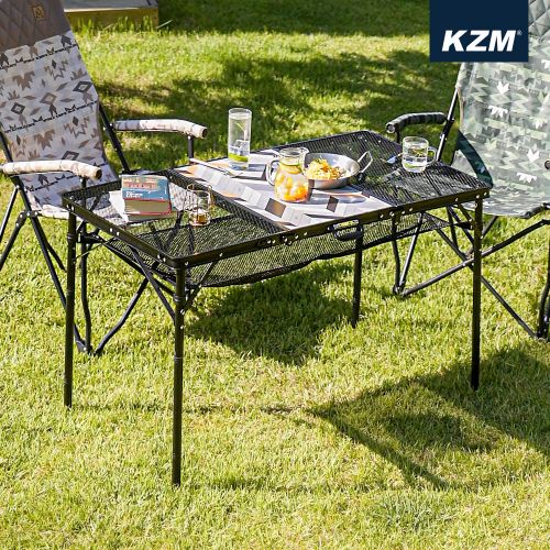 KZM Iron Mesh 3 Folding Table lifestyle picture