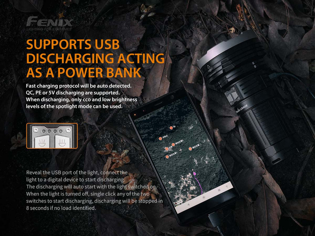 Fenix LR40R flashlight power bank