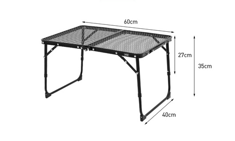 Iron mesh slim mini table dimension