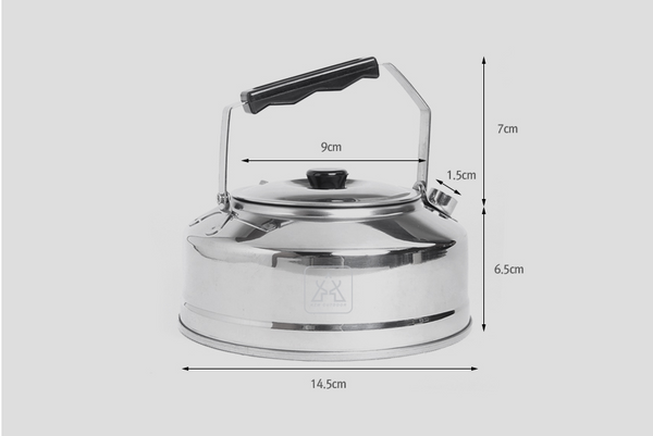 KZM Stainless Kettle 0.8L size