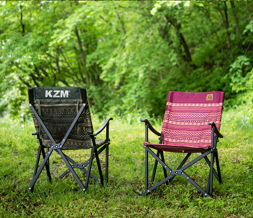 KZM Luxury Mini Relax Chair colour comparison grey and pink