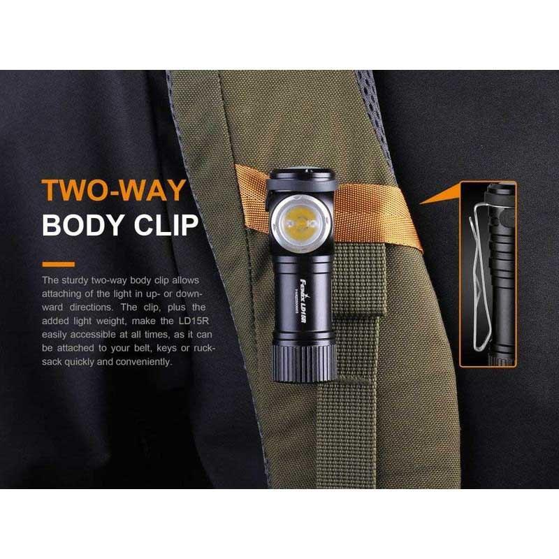 Fenix LD15R XP-G3 two way clip