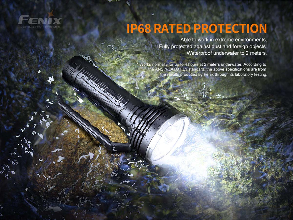 Fenix LR80R flashlight ip68 waterproof rating