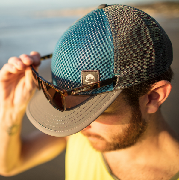 Vantage point trucker with sunglass lock