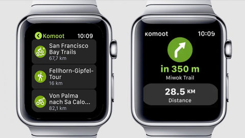 Apple Watch displaying exercise tracking information