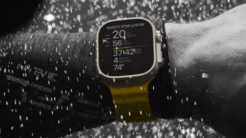 Apple Watch Ultra Being used in the rain