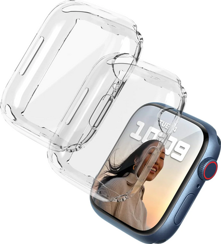 Apple Watch protective cover, alongside an Apple Watch