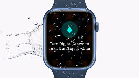 Apple Watch displaying water ejection screen